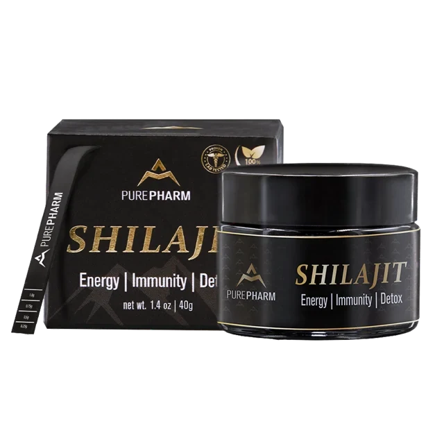 PurePharm Himalayan shilajit resin, 40 gram jar with box