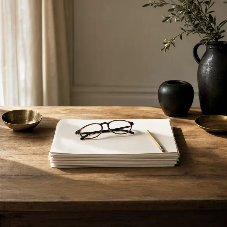 A desk with papers and reading glasses, reviewing the studies on shilajit